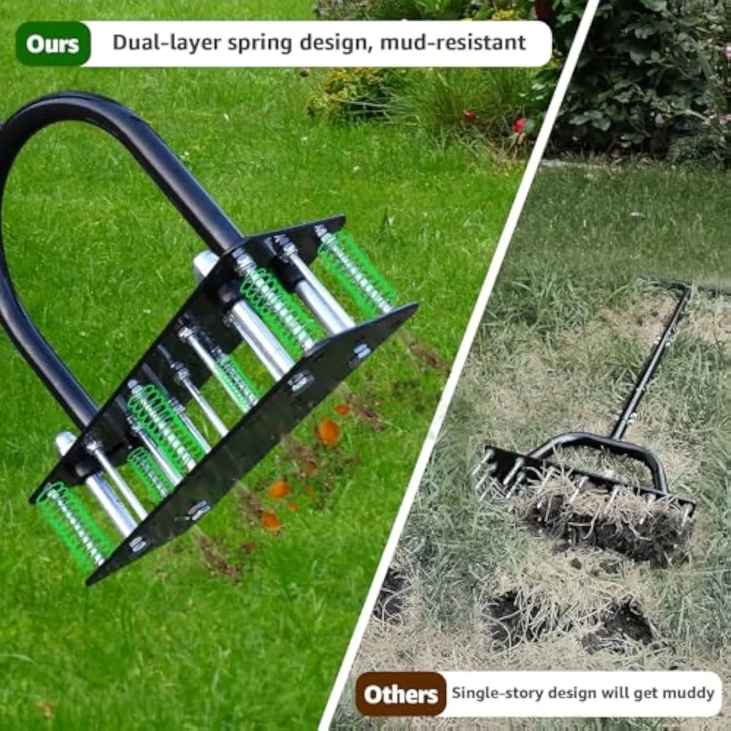 Lawn Aerator-Automatic Dirt and Leaf Clean Design