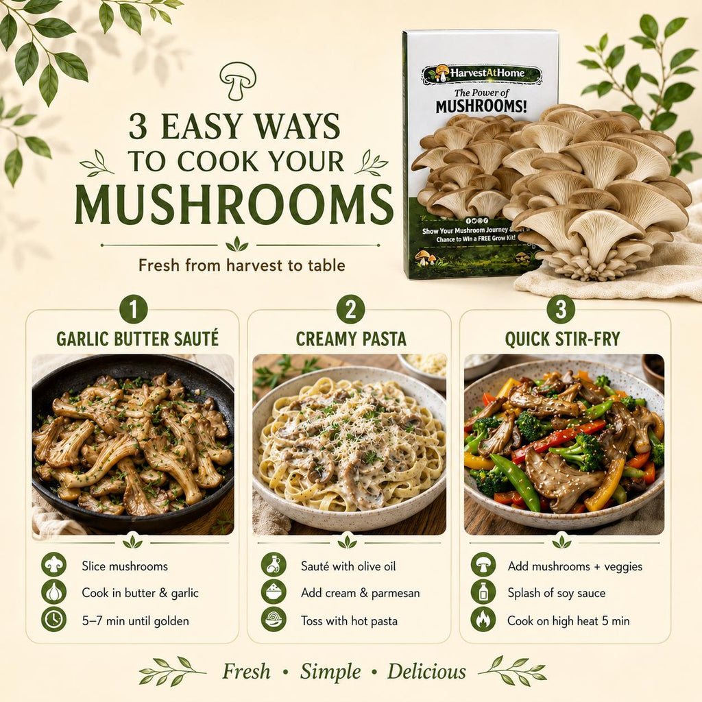 Harvest At Home Edible Organic Oyster Mushroom Grow Kit