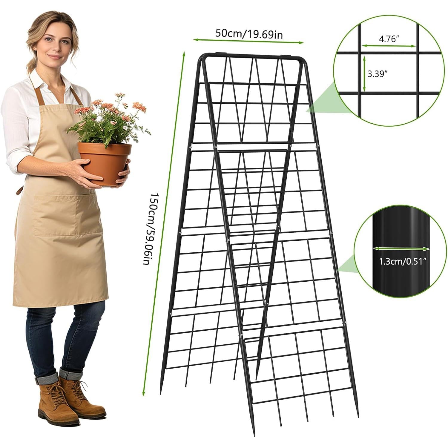 Thickened A Frame Garden Trellis 2 pack