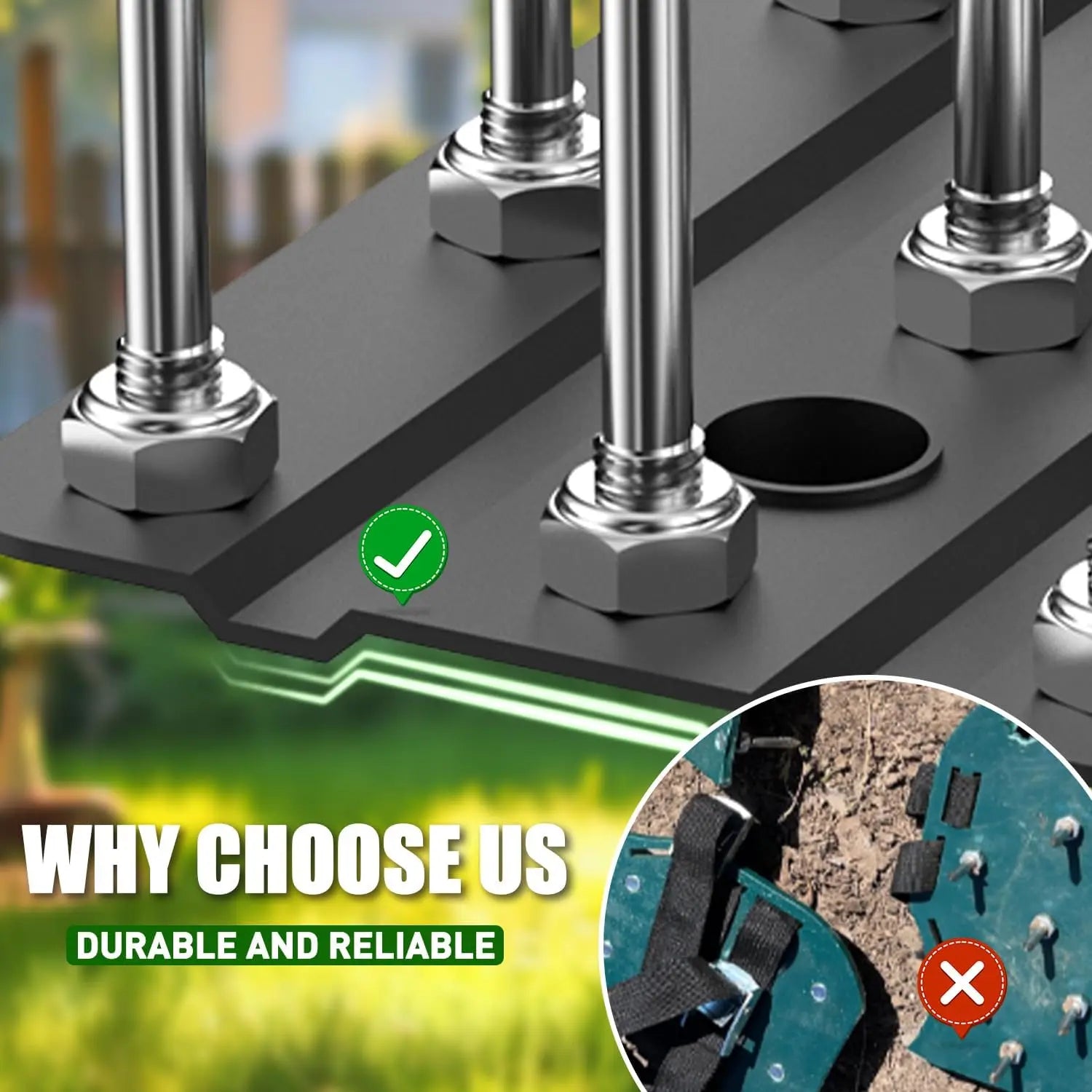 Lawn Aerator-Automatic Dirt and Leaf Clean Design