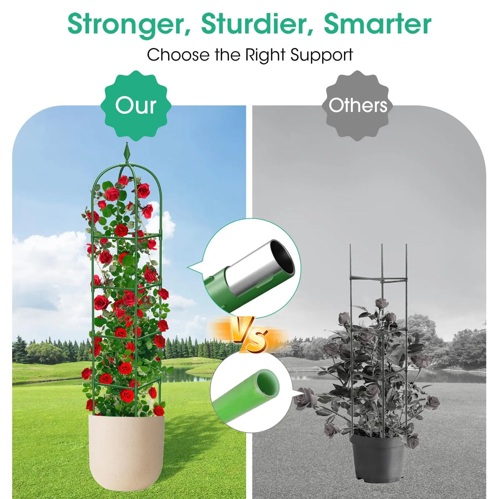 2-Pack Garden Obelisk Trellis Rustproof