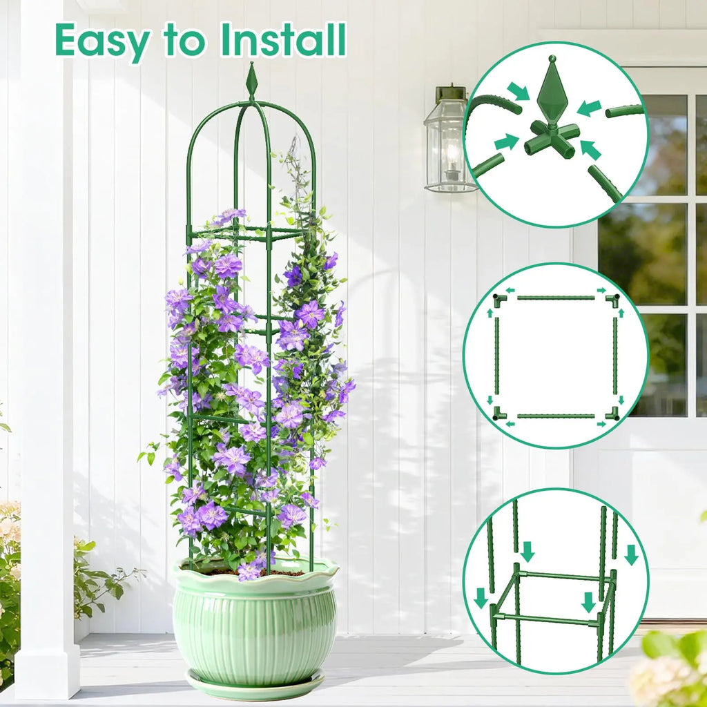 2-Pack Garden Obelisk Trellis Rustproof