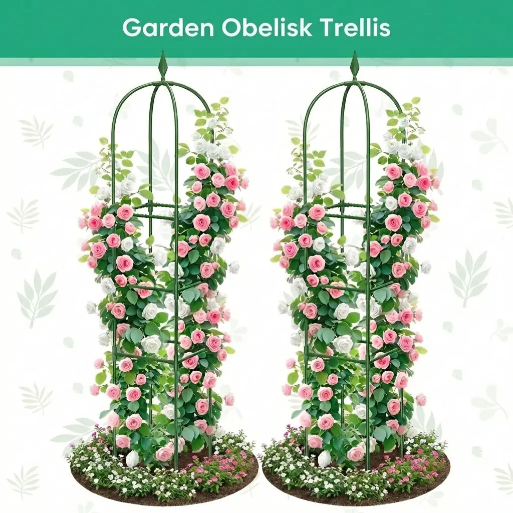 2-Pack Garden Obelisk Trellis Rustproof