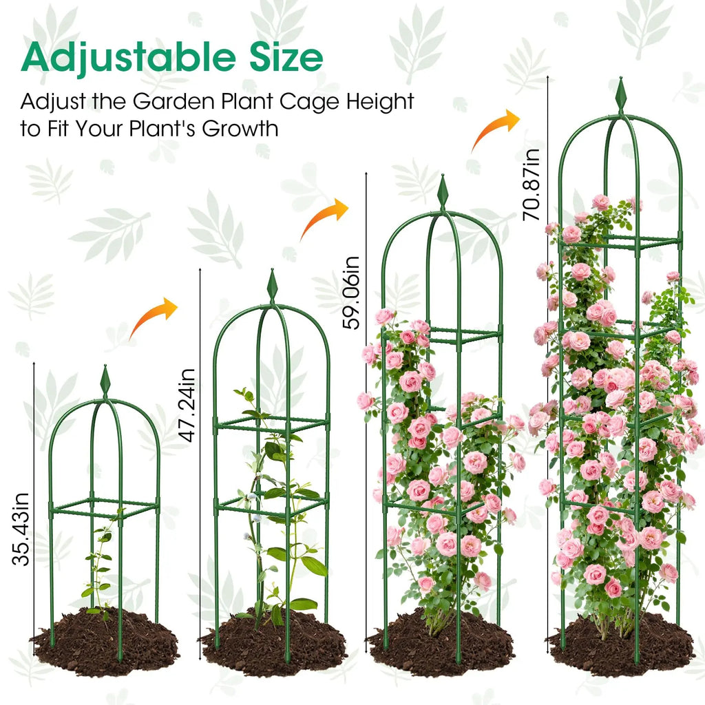2-Pack Garden Obelisk Trellis Rustproof